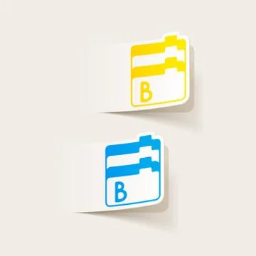 Realistic design element: folder Stock Illustration