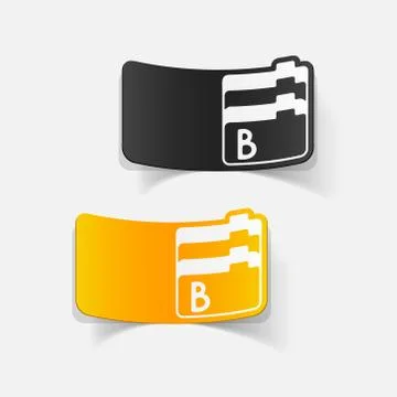 Realistic design element: folder Stock Illustration