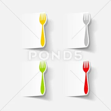 Realistic design element: fork Stock Illustration
