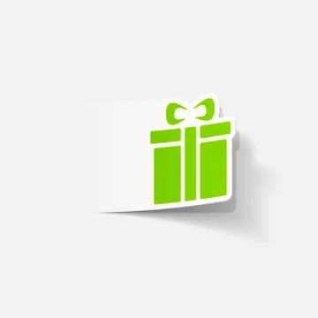 Realistic design element: gift box Illustrazione stock