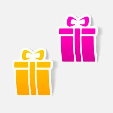 Realistic design element: gift box Stock Illustration