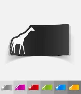 Realistic design element. giraffe Stock-Illustration