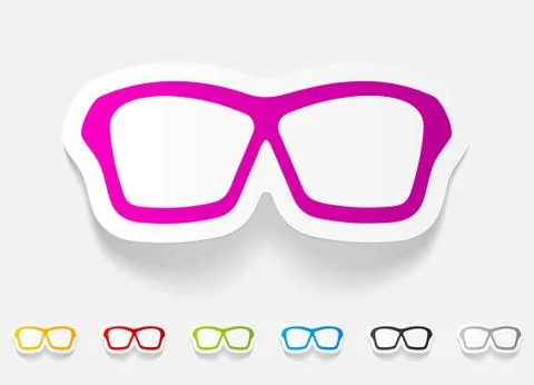 Realistic design element. glasses Stock Illustration