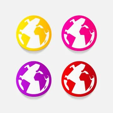 Realistic design element: globe Stock Illustration