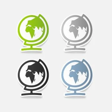 Realistic design element: globe Stock Illustration
