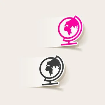 Realistic design element: globe Stock Illustration