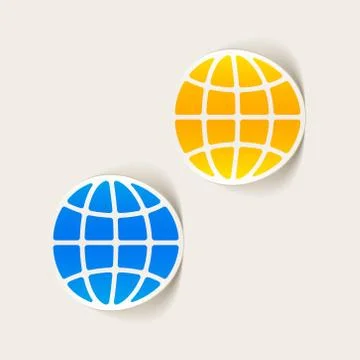 Realistic design element: globe Stock Illustration
