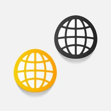 Realistic design element: globe Stock Illustration