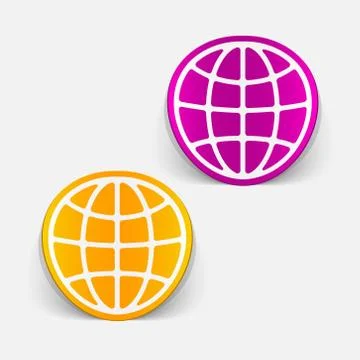 Realistic design element: globe Stock Illustration