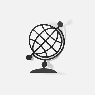 Realistic design element: globe Stock Illustration