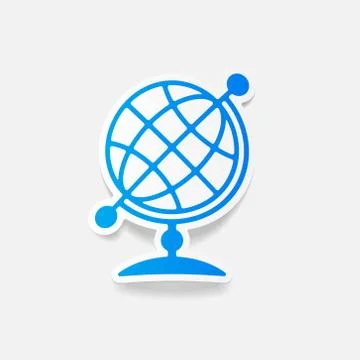 Realistic design element: globe Stock Illustration