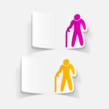Realistic design element: grandpa Stock Illustration