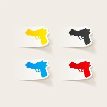 Realistic design element: gun Illustrazione stock