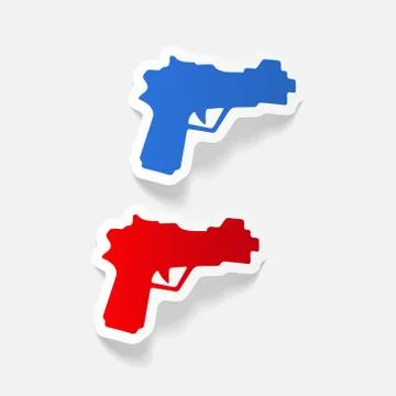 Realistic design element: gun Stock Illustration