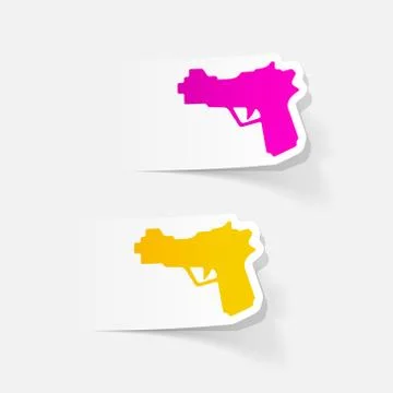 Realistic design element: gun Stock Illustration