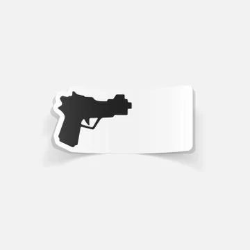 Realistic design element: gun Stock Illustration