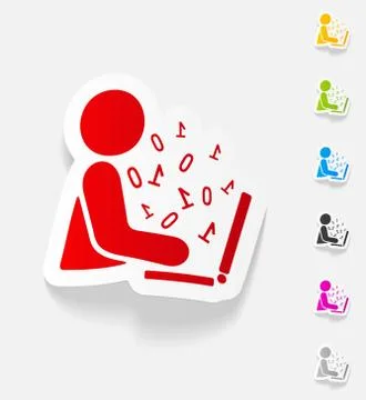 Realistic design element. hacker Stock Illustration