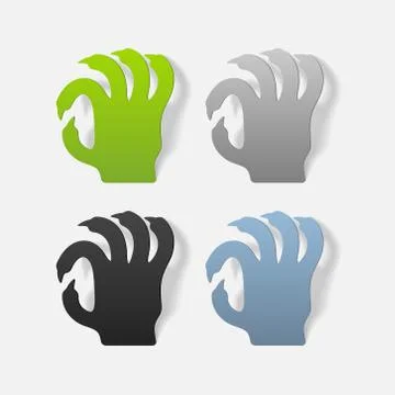 Realistic design element: hand Stock Illustration