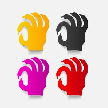 Realistic design element: hand Stock Illustration