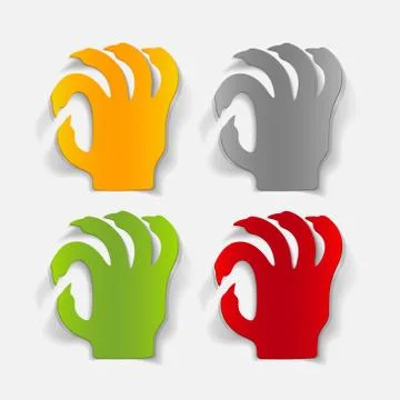 Realistic design element: hand Stock Illustration