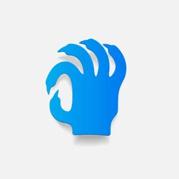 Realistic design element: hand Illustrazione stock
