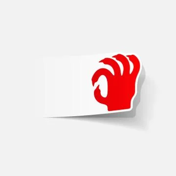 Realistic design element: hand Illustrazione stock