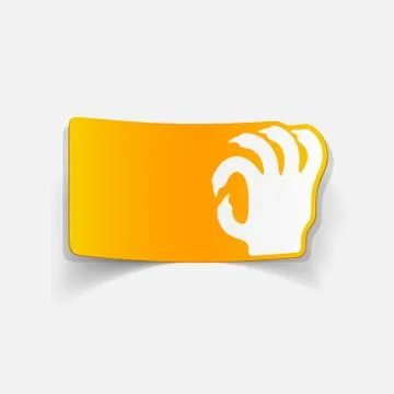 Realistic design element: hand Illustrazione stock