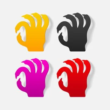 Realistic design element: hand Stock Illustration