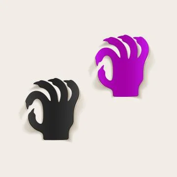 Realistic design element: hand Illustrazione stock