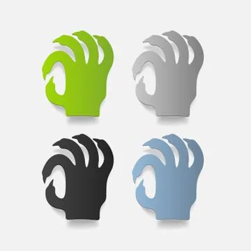 Realistic design element: hand Stock Illustration