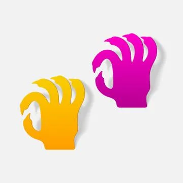 Realistic design element: hand Illustrazione stock
