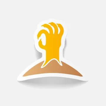 Realistic design element: hand Illustrazione stock