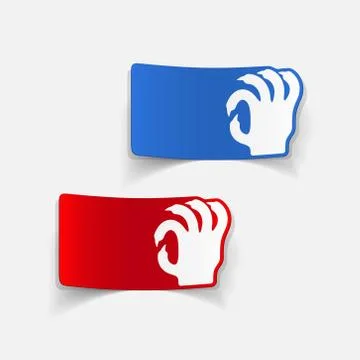 Realistic design element: hand Stock Illustration