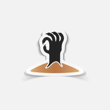 Realistic design element: hand Illustrazione stock