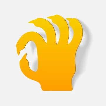 Realistic design element: hand Illustrazione stock