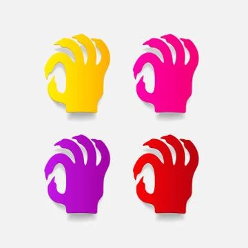 Realistic design element: hand Stock Illustration