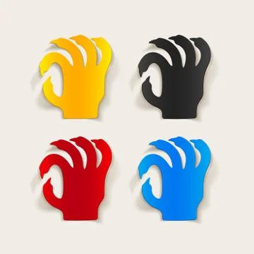 Realistic design element: hand Stock Illustration