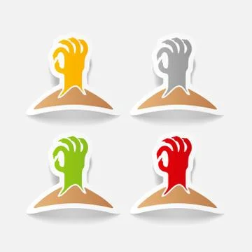 Realistic design element: hand Illustrazione stock