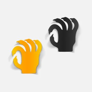Realistic design element: hand Illustrazione stock