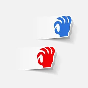 Realistic design element: hand Illustrazione stock