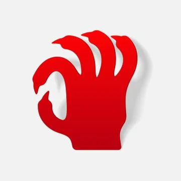 Realistic design element: hand Illustrazione stock