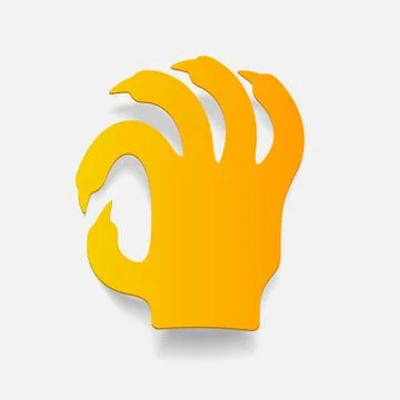 Realistic design element: hand Illustrazione stock