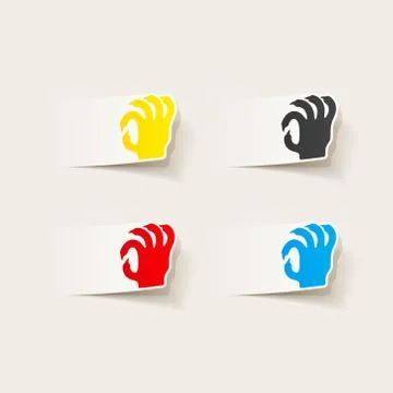 Realistic design element: hand Illustrazione stock