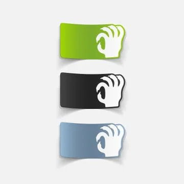 Realistic design element: hand Illustrazione stock