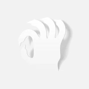 Realistic design element: hand Illustrazione stock
