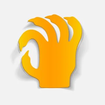 Realistic design element: hand Illustrazione stock