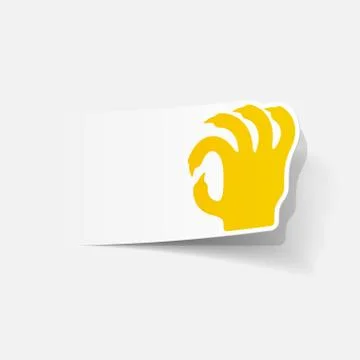 Realistic design element: hand Illustrazione stock