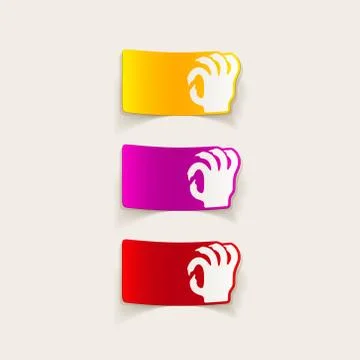 Realistic design element: hand Illustrazione stock