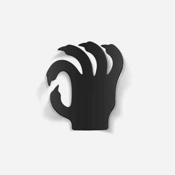 Realistic design element: hand Stock Illustration