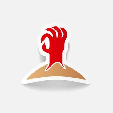 Realistic design element: hand Illustrazione stock